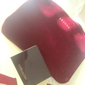 [New]Sezane Velvet Pouch+TomFord lip & Estee blush